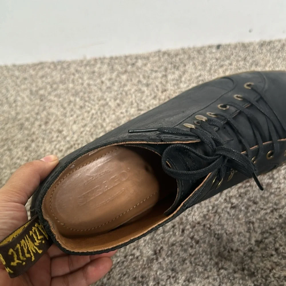De Marten black lace up boots size 12